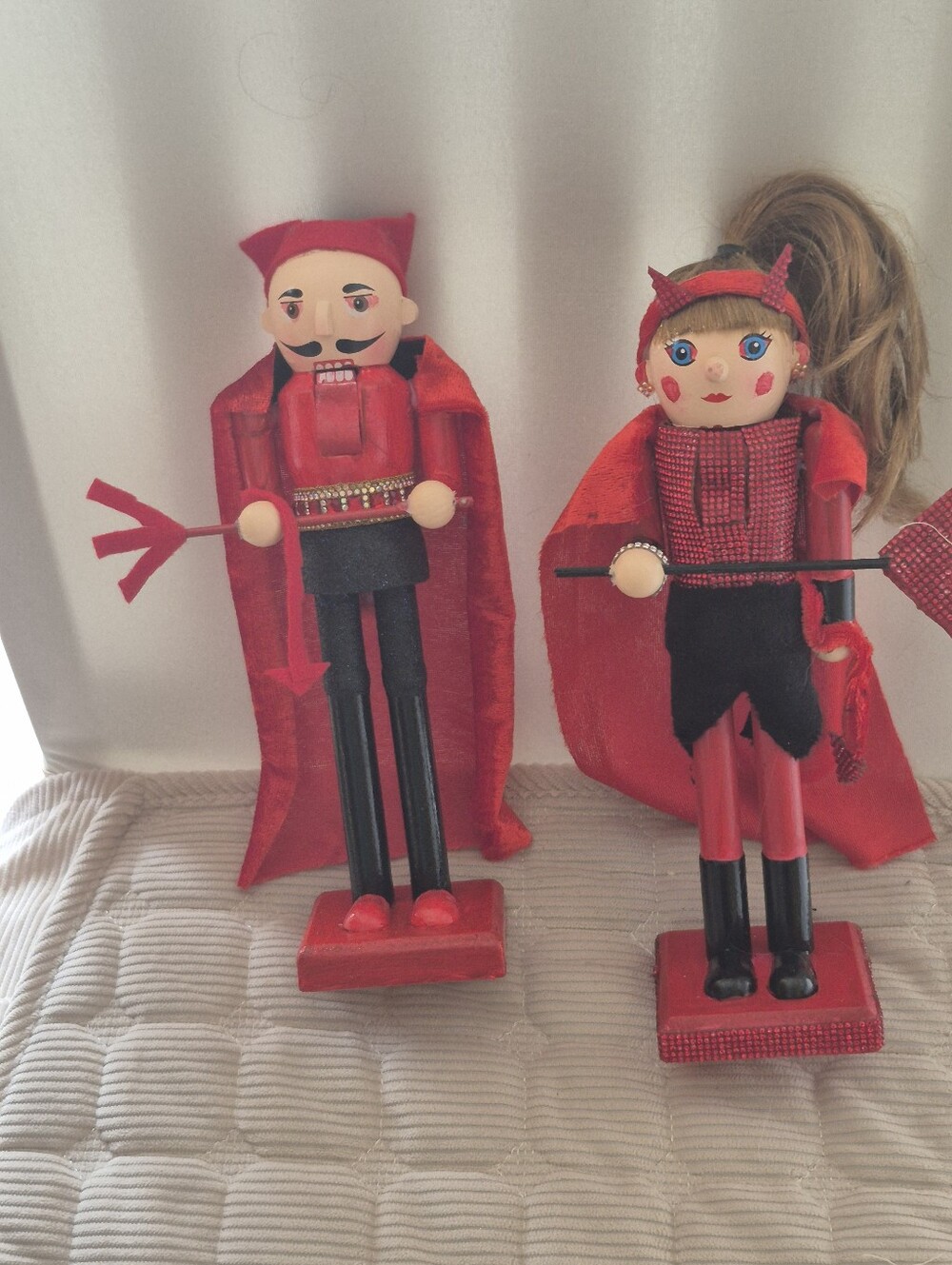 Halloween Red Devil Nutcracker Figurines Set - Pair